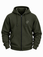 Solid Hooded Blended Regular Fit Sweatshirt