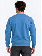 Solid Round Neck Blended Regular Fit Sweatshirt