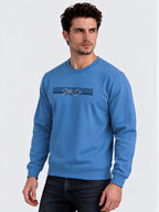 Solid Round Neck Blended Regular Fit Sweatshirt
