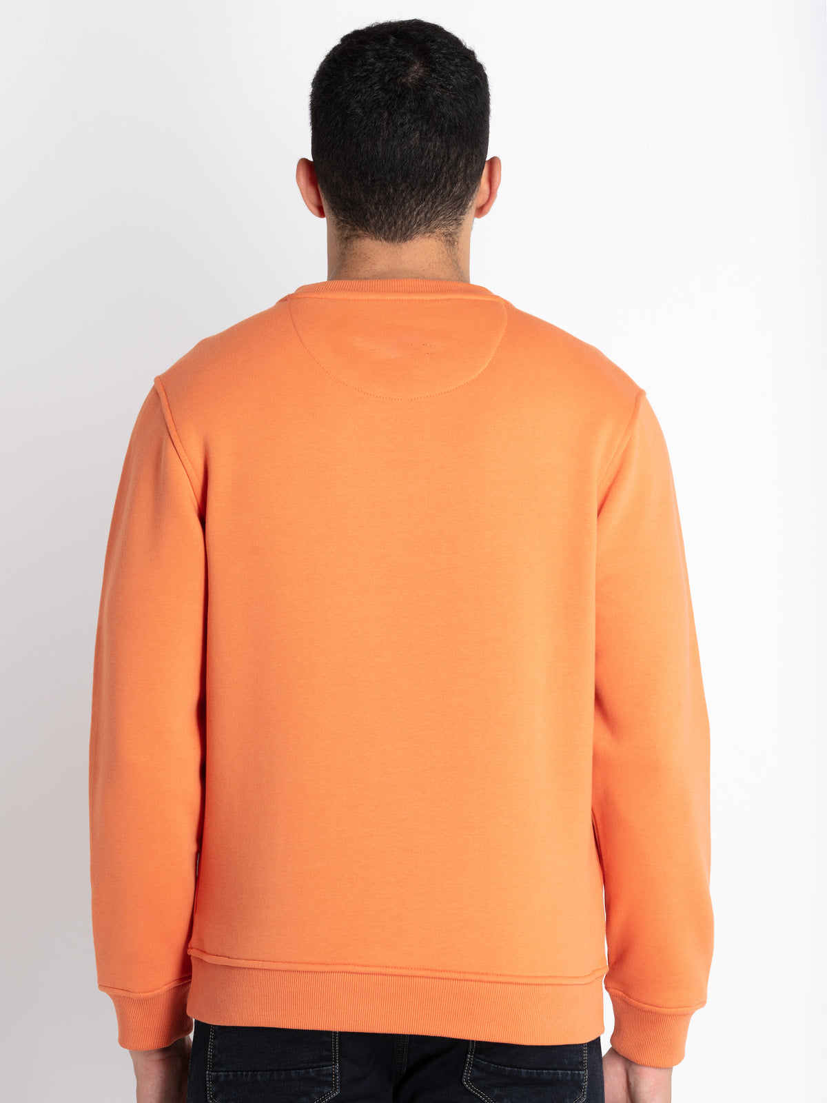 Men's Cotton Round Neck Pullover Sweatshirt