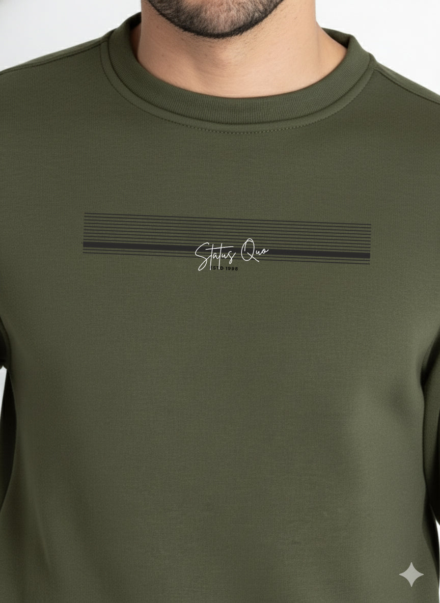 Typography Print Fleece Sweatshirt