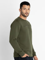 Typography Print Fleece Sweatshirt