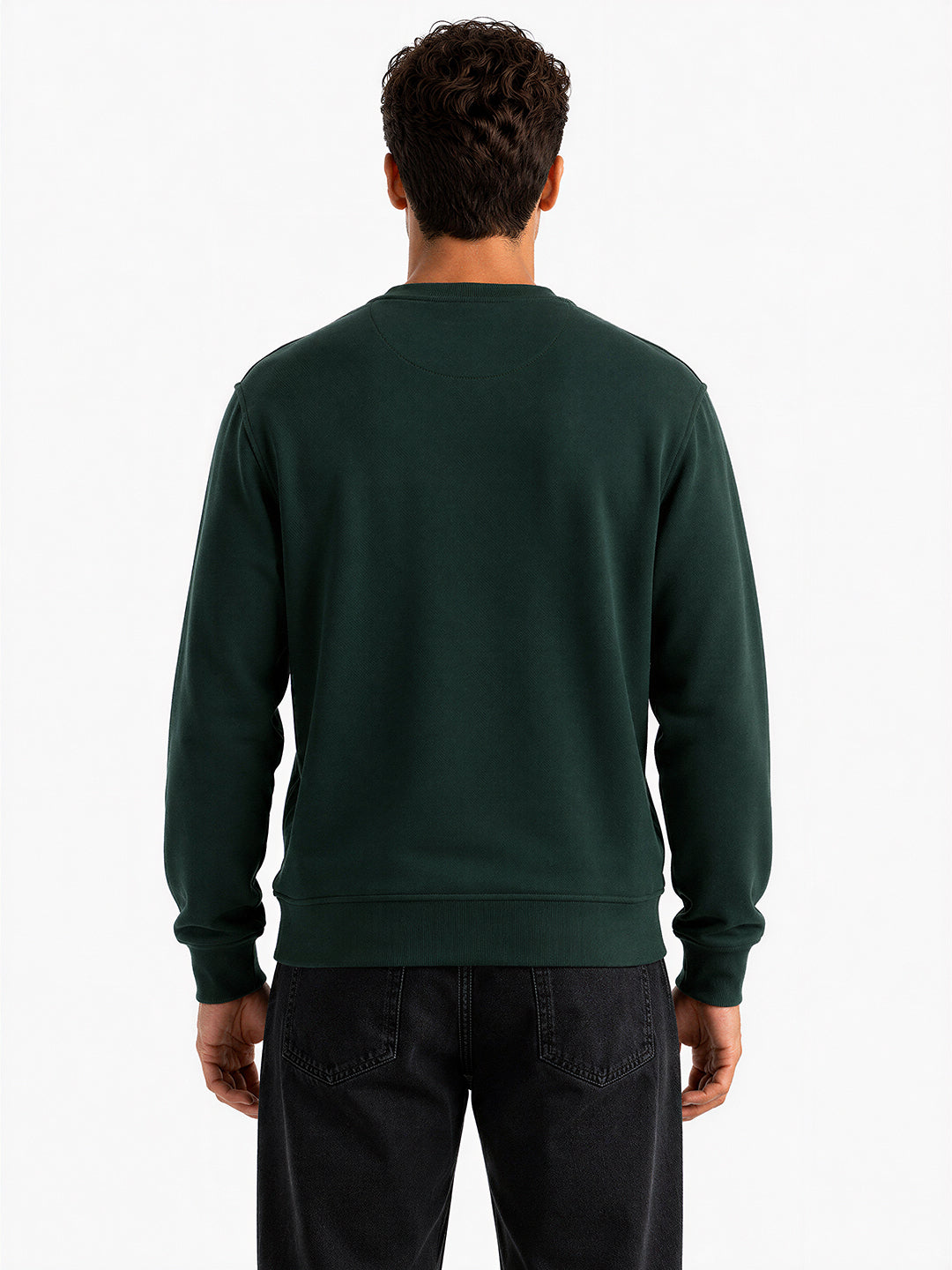 Men's Cotton Round Neck Pullover Sweatshirt