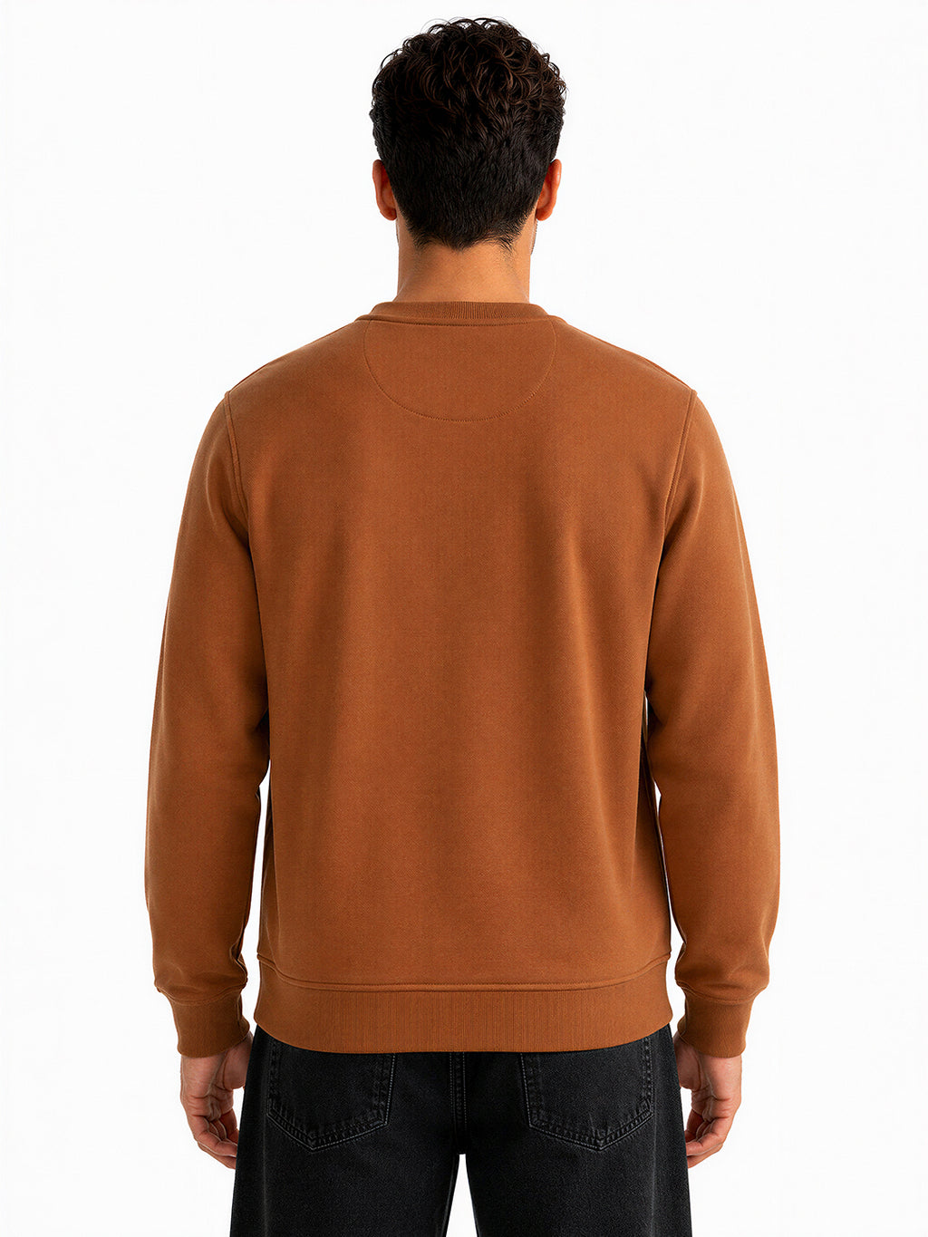 Men's Cotton Round Neck Pullover Sweatshirt