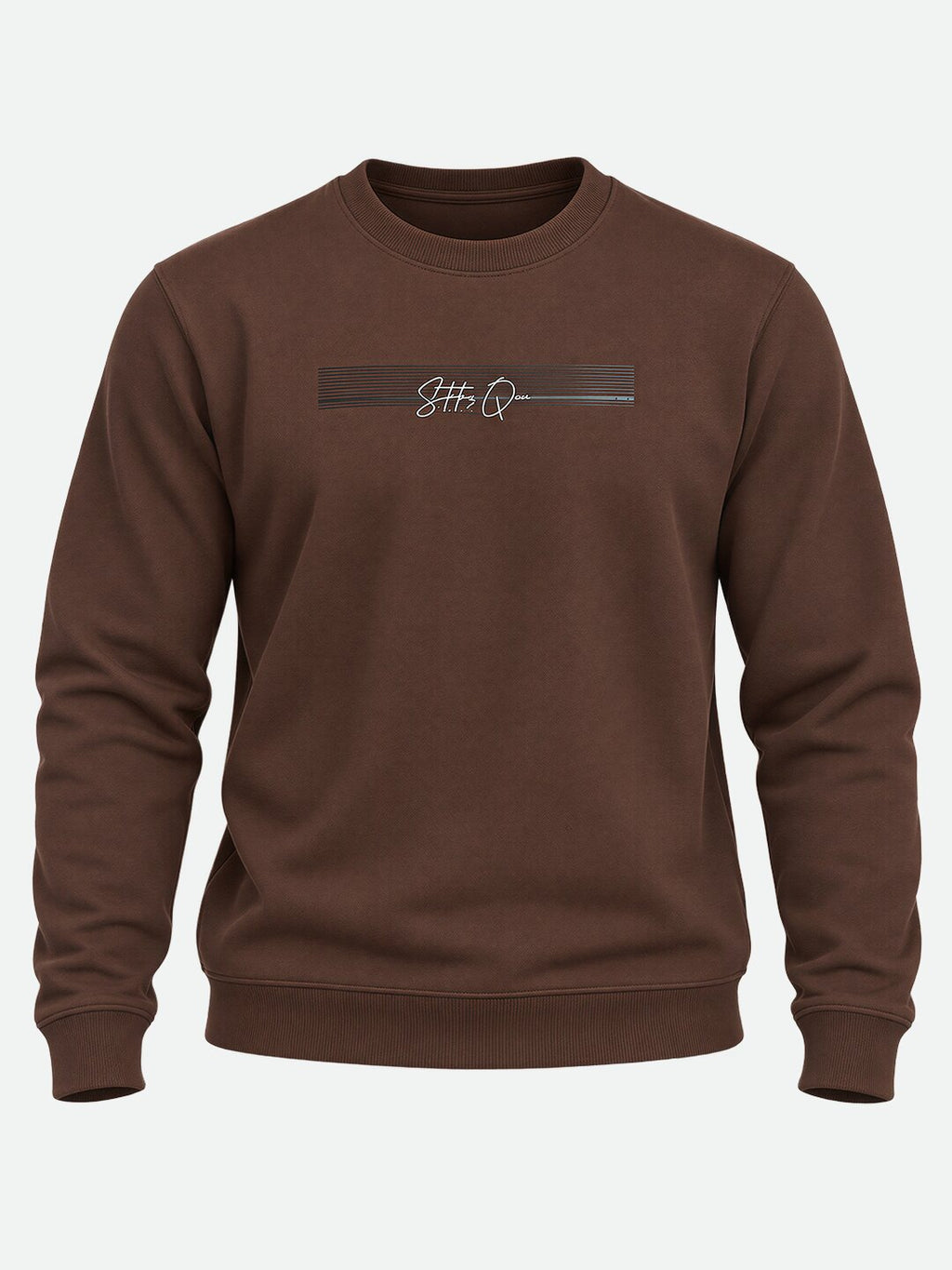 Mens Solid Round Neck Sweatshirt