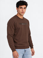 Mens Solid Round Neck Sweatshirt