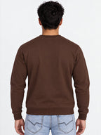 Mens Solid Round Neck Sweatshirt