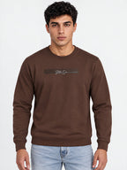 Mens Solid Round Neck Sweatshirt