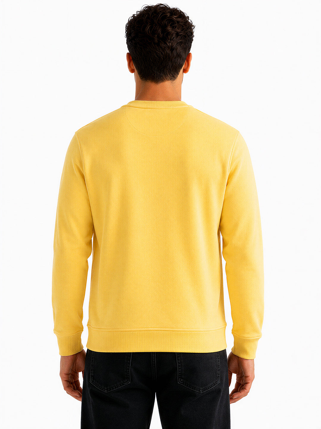 Men's Cotton Round Neck Pullover Sweatshirt