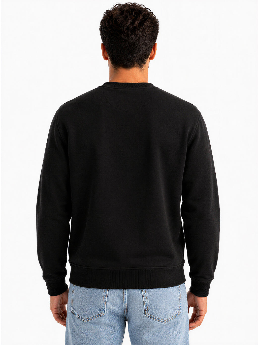 Men's Cotton Round Neck Pullover Sweatshirt
