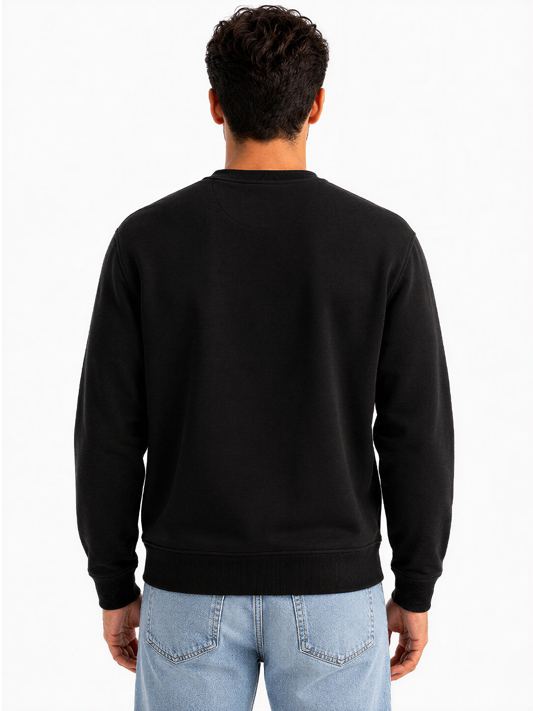 Men's Cotton Round Neck Pullover Sweatshirt