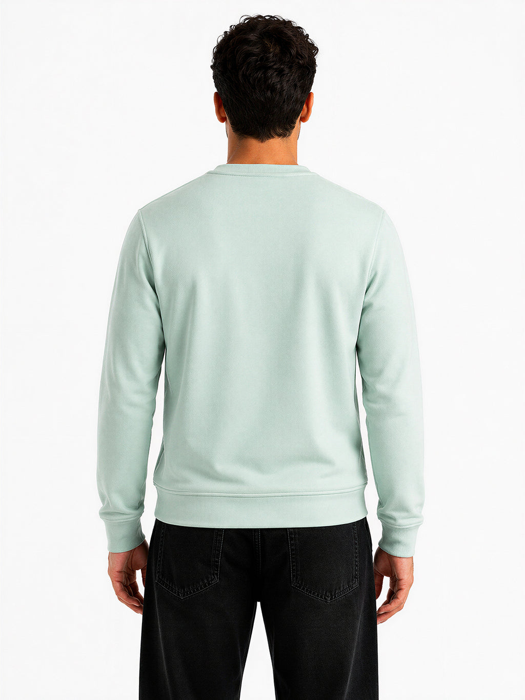 Men's Cotton Round Neck Pullover Sweatshirt
