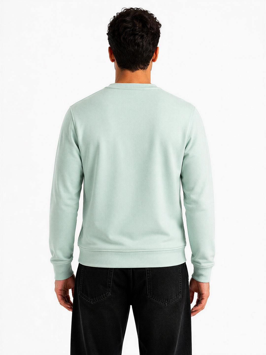 Men's Cotton Round Neck Pullover Sweatshirt
