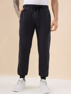 Status Quo Men's Solid Regular Fit Fleece Jogger with Drawstring Waist