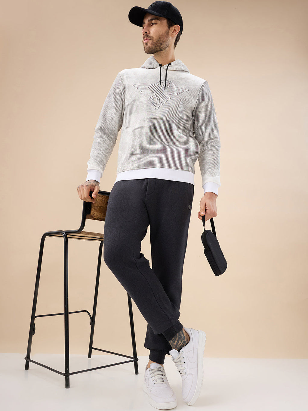 Status Quo Men's Solid Regular Fit Fleece Jogger with Drawstring Waist