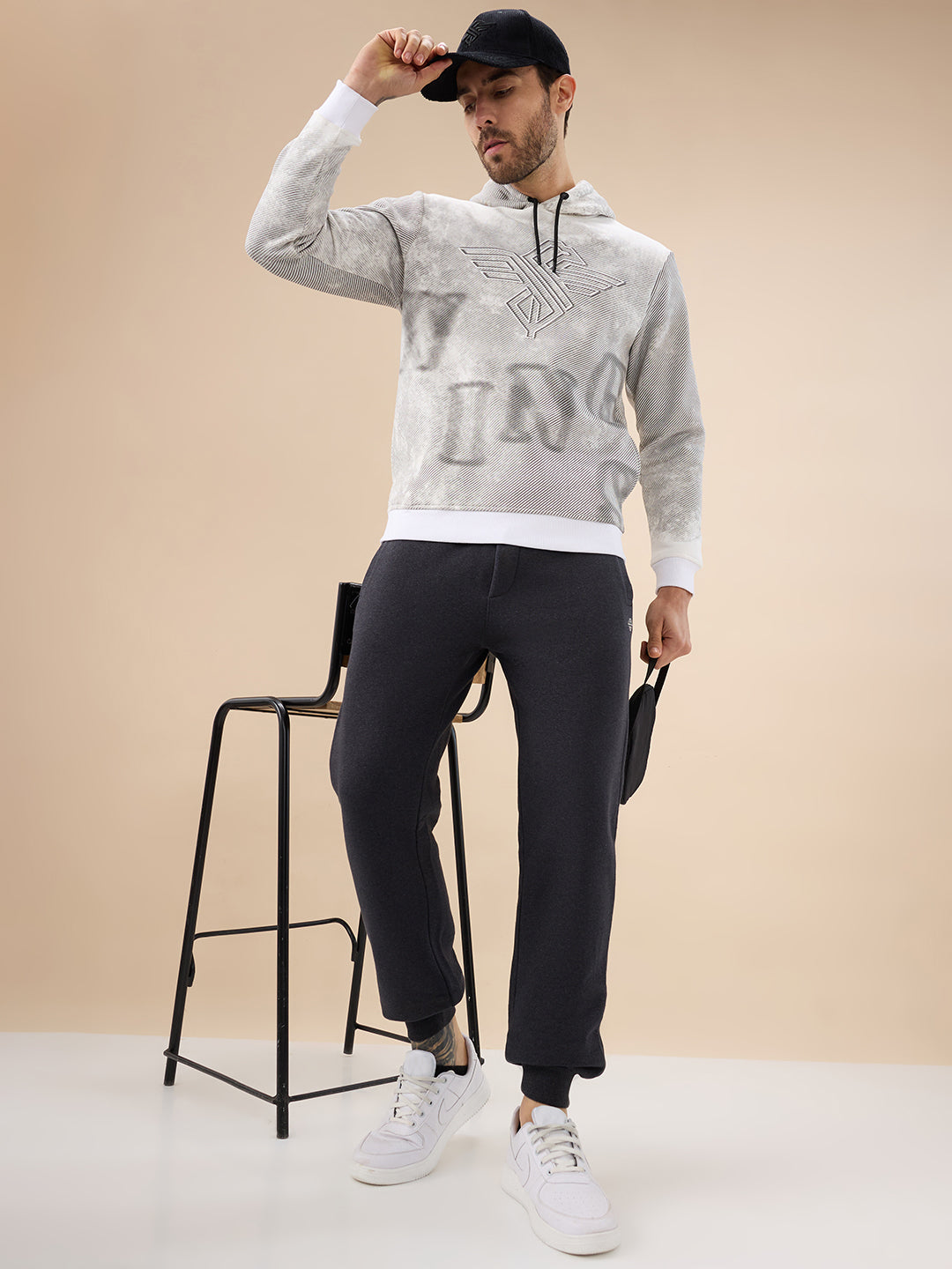 Status Quo Men's Solid Regular Fit Fleece Jogger with Drawstring Waist