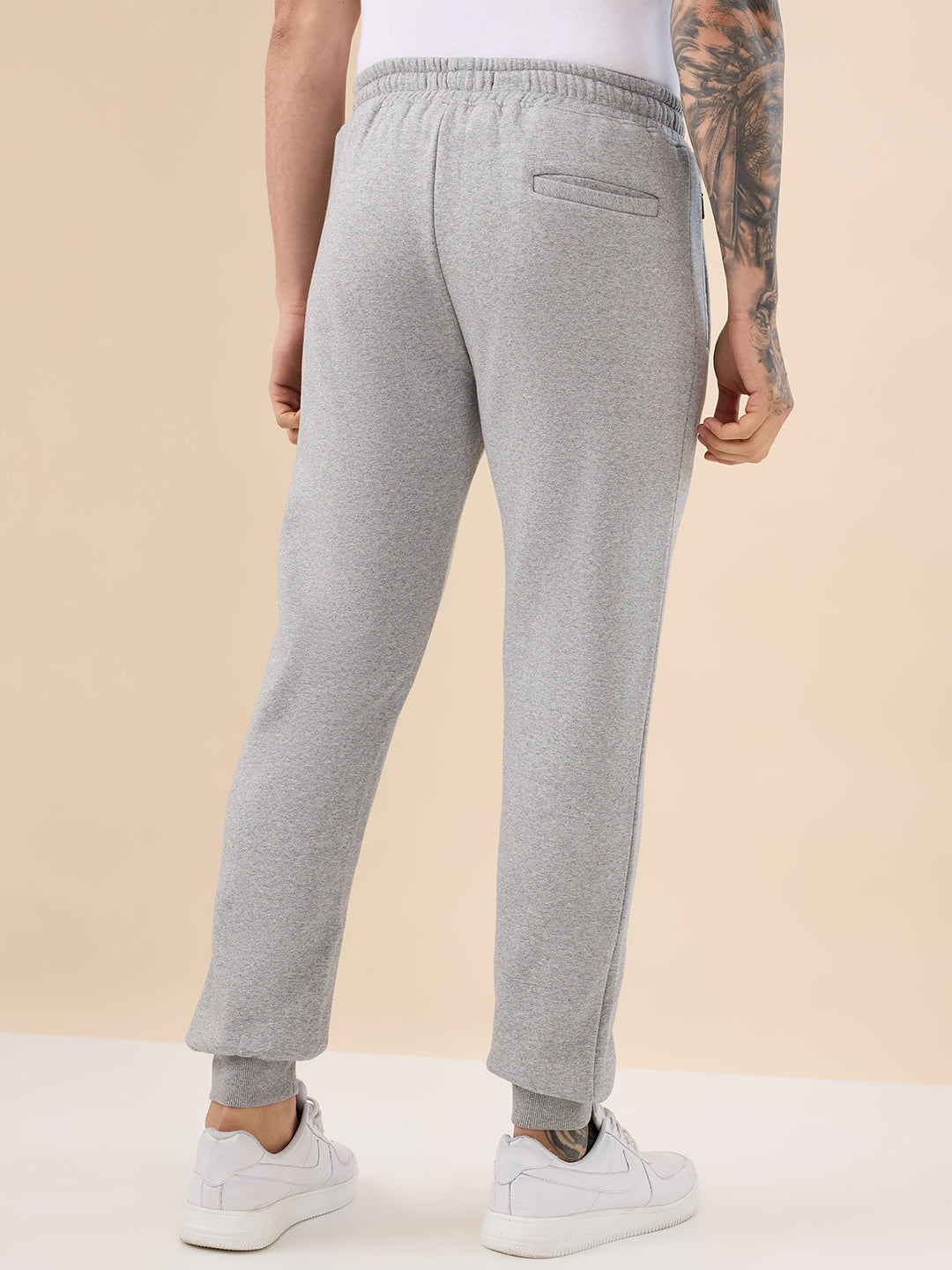 Status Quo Men's Solid Regular Fit Fleece Jogger with Drawstring Waist