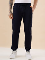 Men's Solid Regular Fit Fleece Jogger with Drawstring Waist