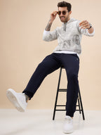 Men's Solid Regular Fit Fleece Jogger with Drawstring Waist