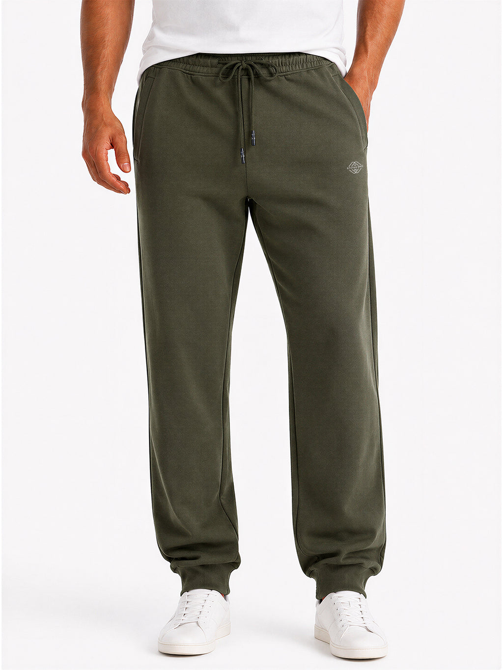 Solid Regular Fit Fleece Jogger with Drawstring Waist