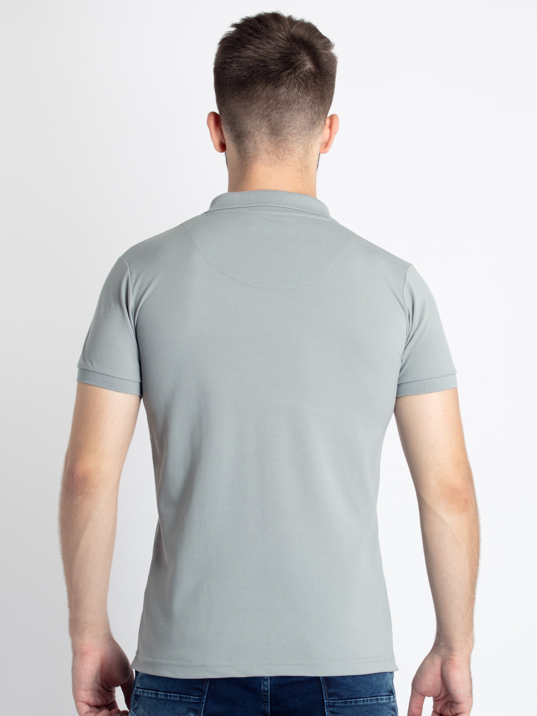 Men's Solid Half Sleeves Slim Fit Polo T-Shirt