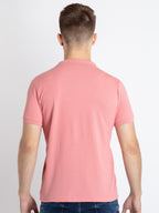 Mens Solid Half Sleeves Slim Fit Polo T-Shirt