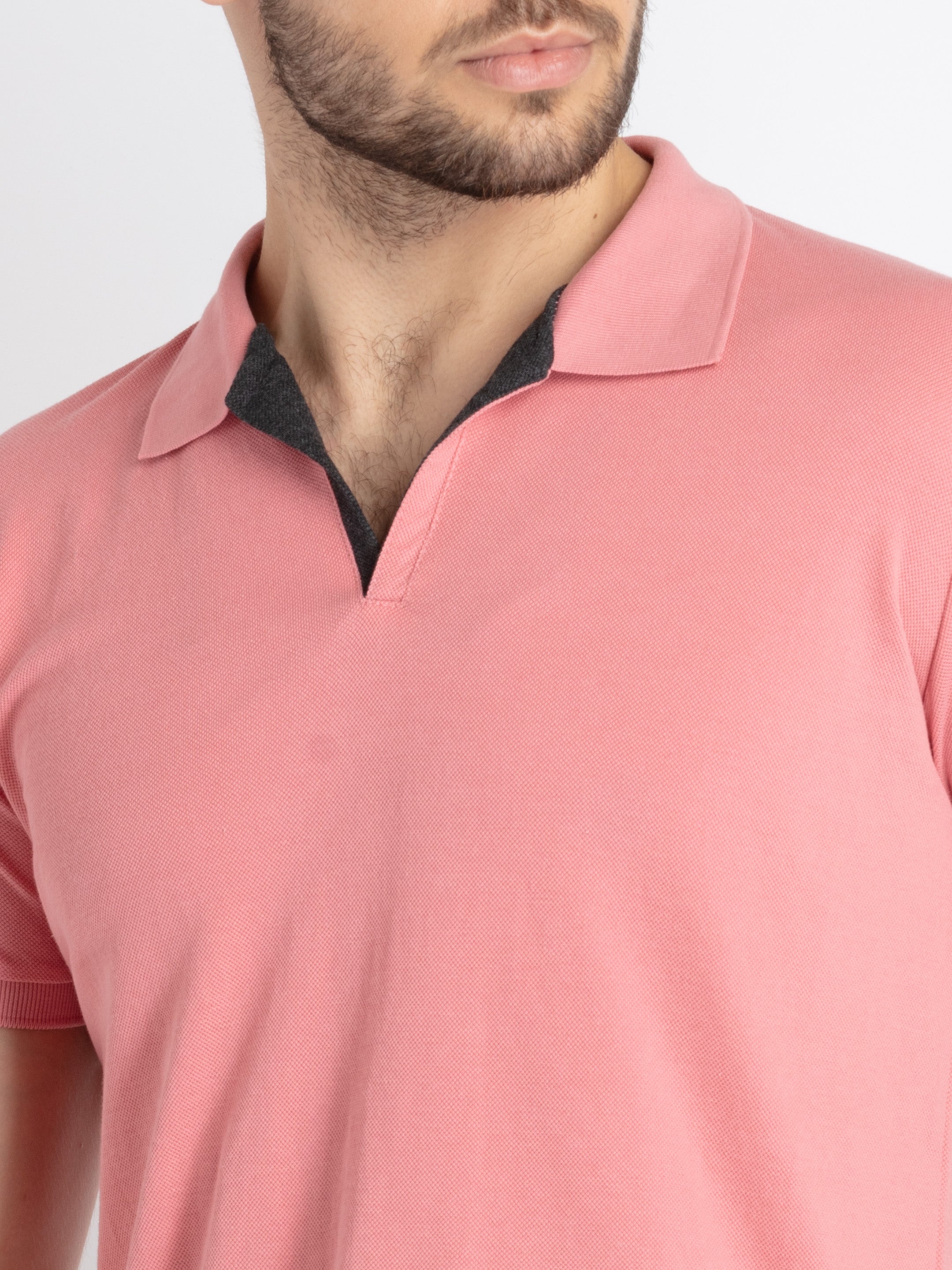 Mens Solid Half Sleeves Slim Fit Polo T-Shirt
