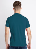Mens Solid Half Sleeves Slim Fit Polo T-Shirt
