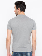 Mens Solid Half Sleeves Slim Fit Polo T-Shirt