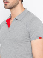 Mens Solid Half Sleeves Slim Fit Polo T-Shirt