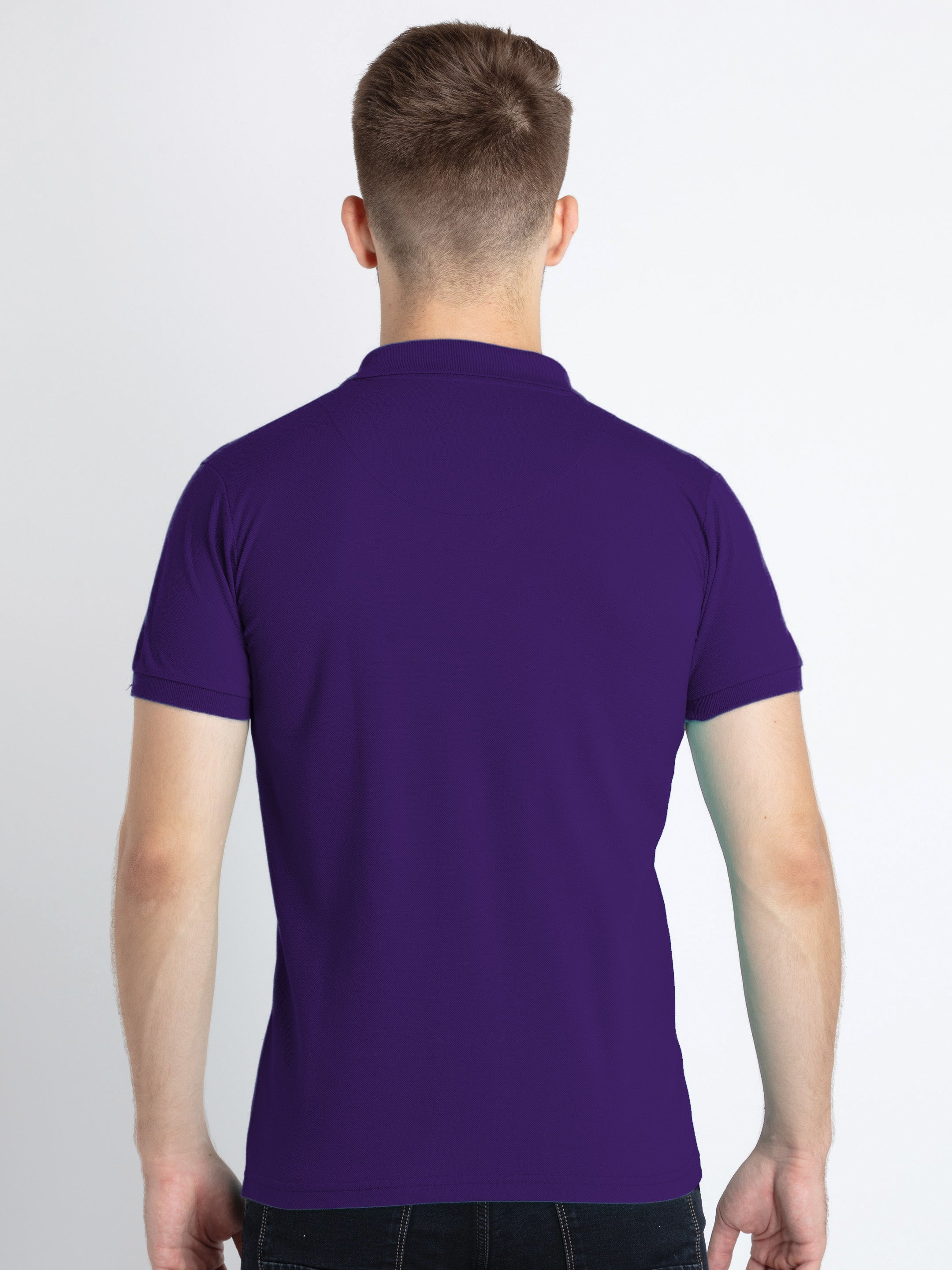 Men's Solid Half Sleeves Slim Fit Polo T-Shirt