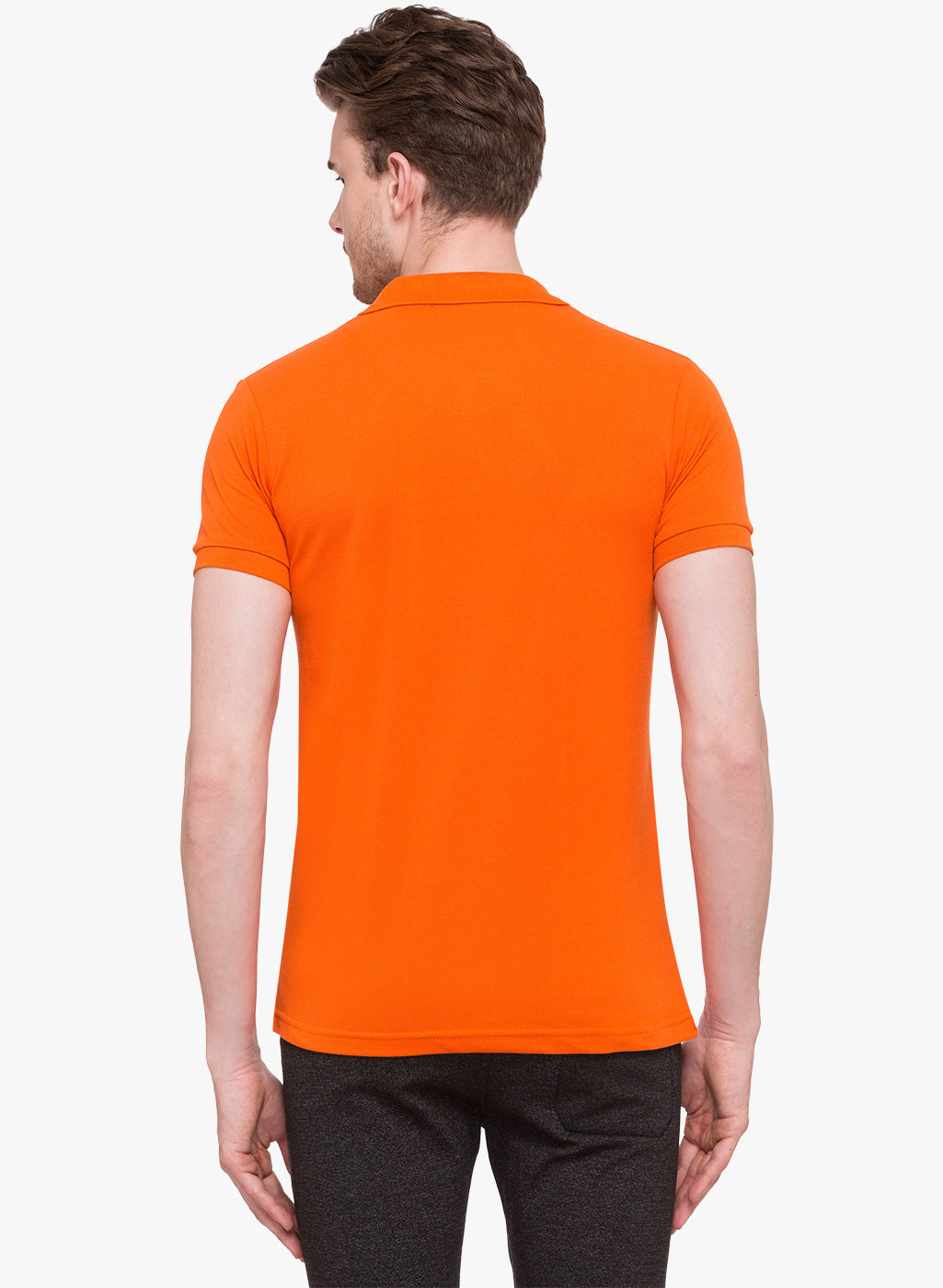 Men's Solid Half Sleeves Slim Fit Polo T-Shirt