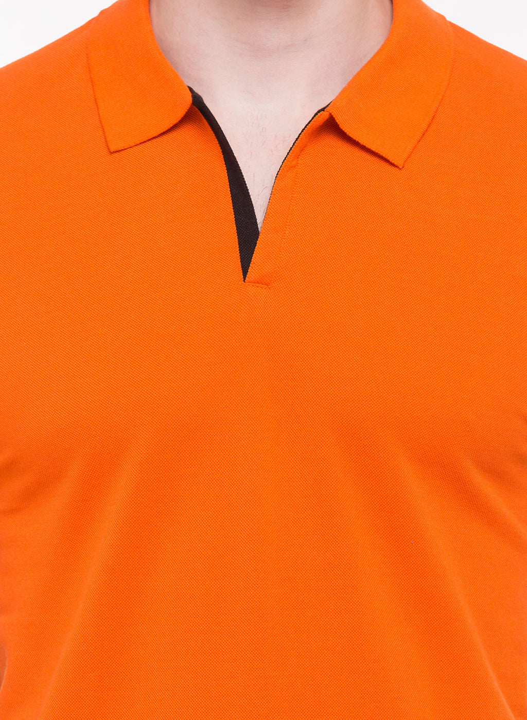 Men's Solid Half Sleeves Slim Fit Polo T-Shirt