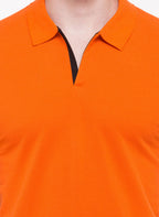 Men's Solid Half Sleeves Slim Fit Polo T-Shirt