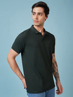 Men's Solid Polo Neck Half Sleeves T-shirts