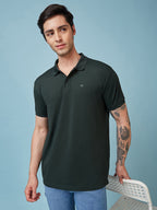 Men's Solid Polo Neck Half Sleeves T-shirts