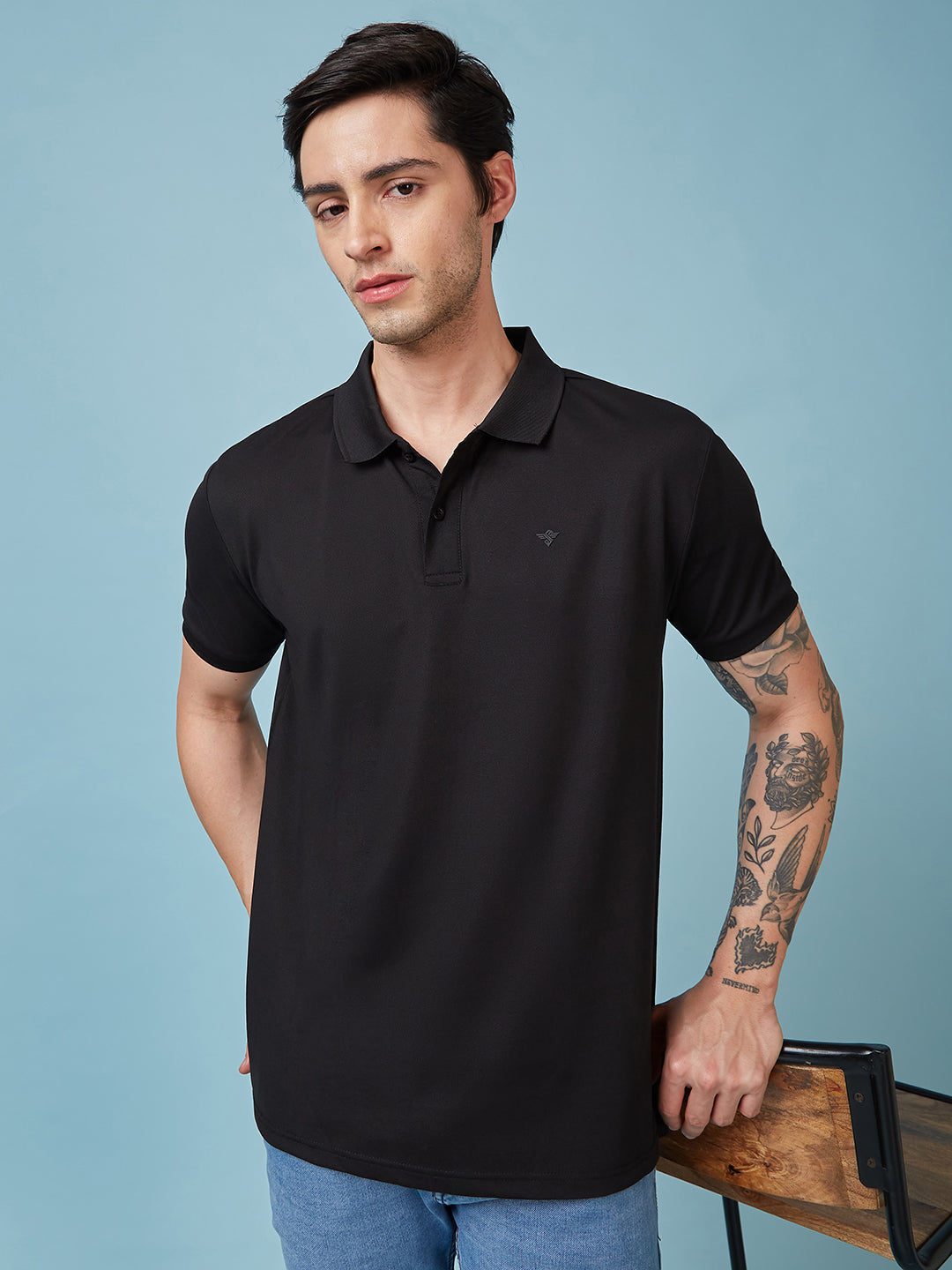 Men's Solid Polo Neck Half Sleeves T-shirts