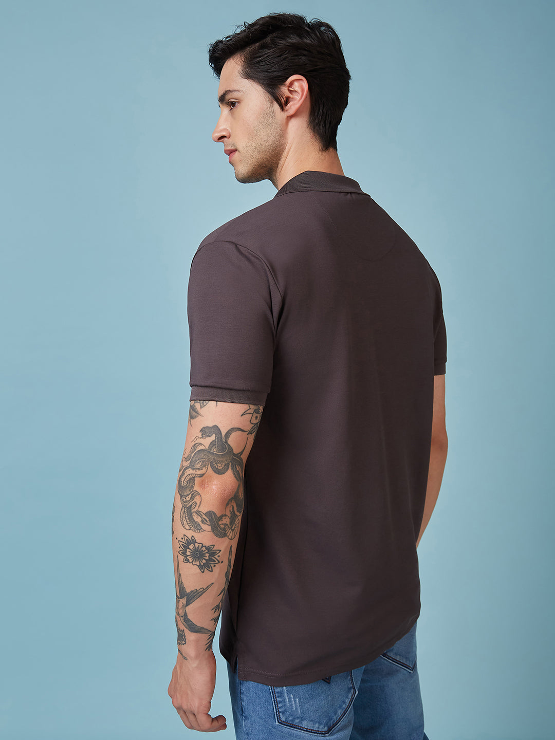 Men's Solid Polo Neck Half Sleeves T-shirts