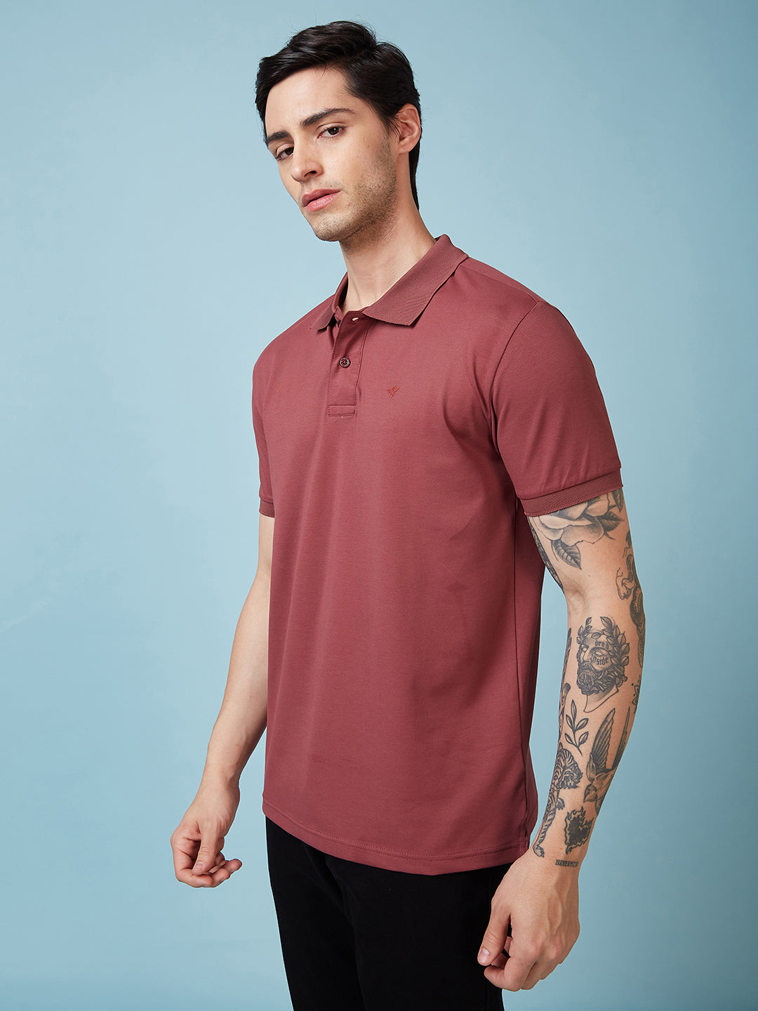 Men's Solid Polo Neck Half Sleeves T-shirts