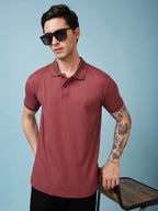 Men's Solid Polo Neck Half Sleeves T-shirts
