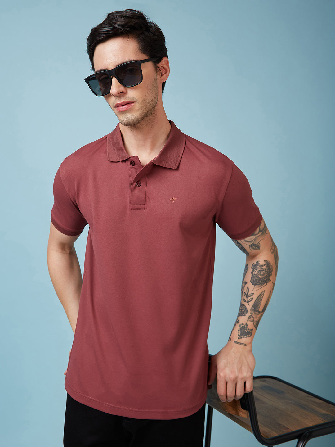 Men's Solid Polo Neck Half Sleeves T-shirts