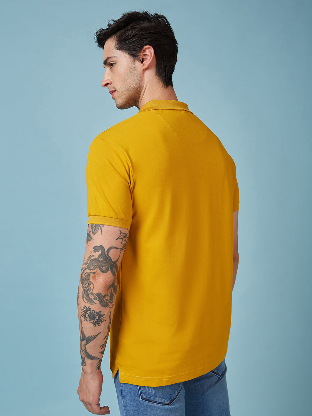 Men's Solid Polo Neck Half Sleeves T-shirts