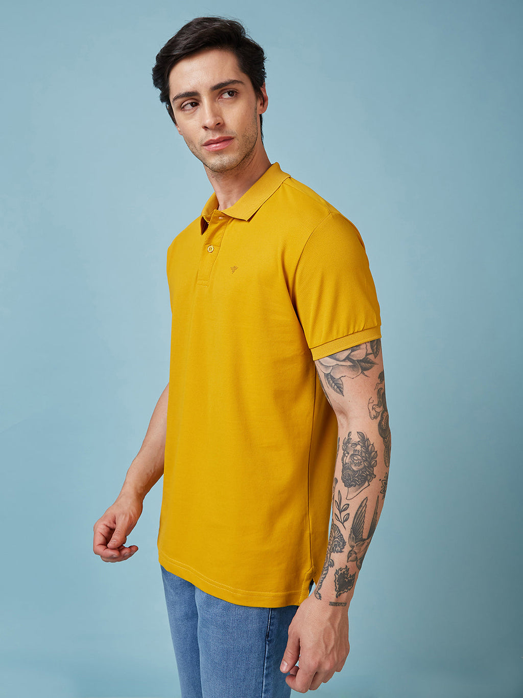 Men's Solid Polo Neck Half Sleeves T-shirts