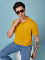 Men's Solid Polo Neck Half Sleeves T-shirts