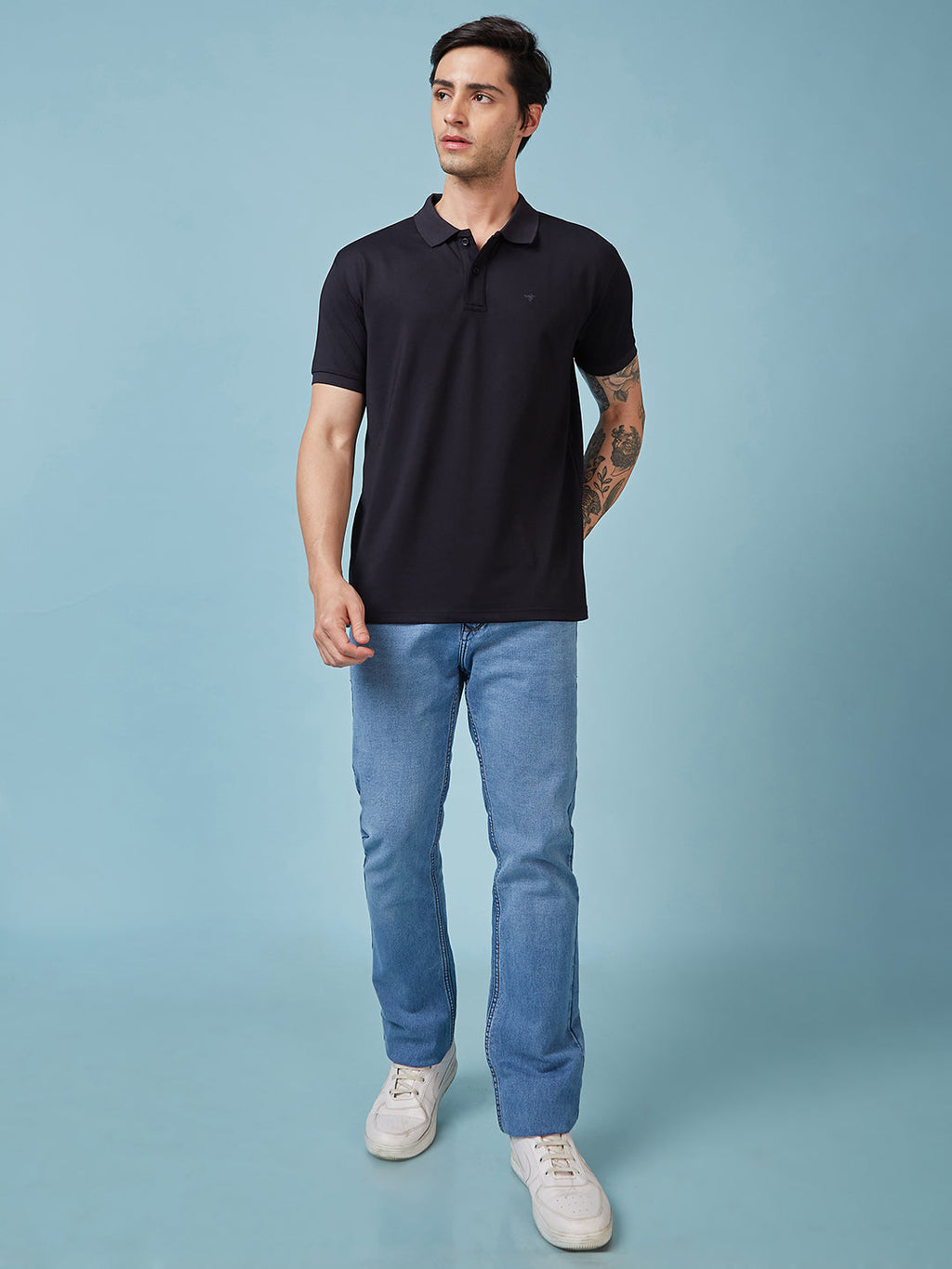 Men's Solid Polo Neck Half Sleeves T-shirts