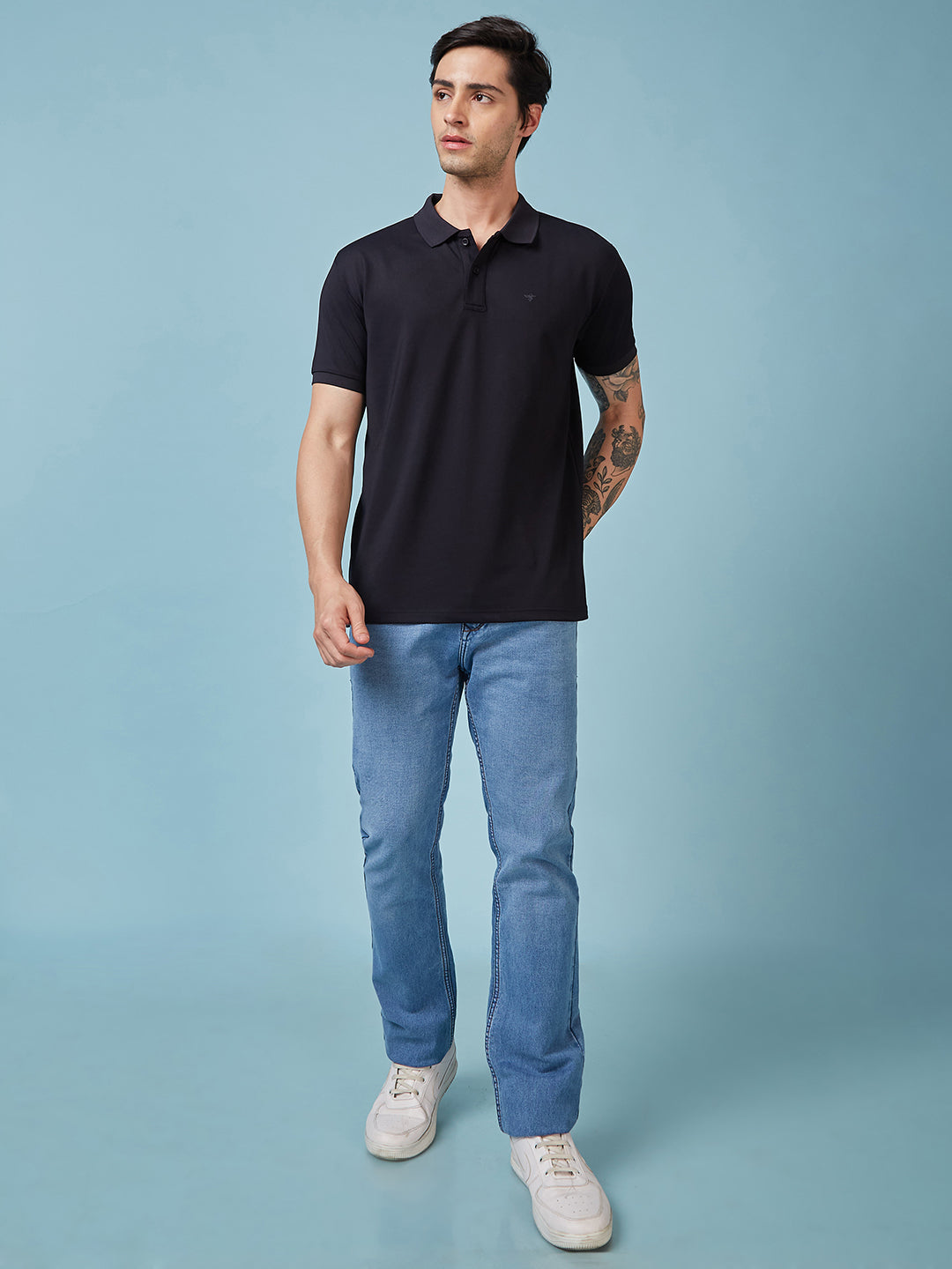 Men's Solid Polo Neck Half Sleeves T-shirts