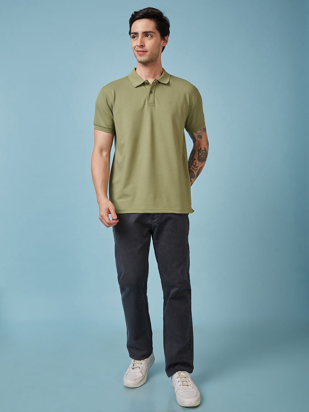 Men's Solid Polo Neck Half Sleeves T-shirts