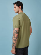 Men's Solid Polo Neck Half Sleeves T-shirts