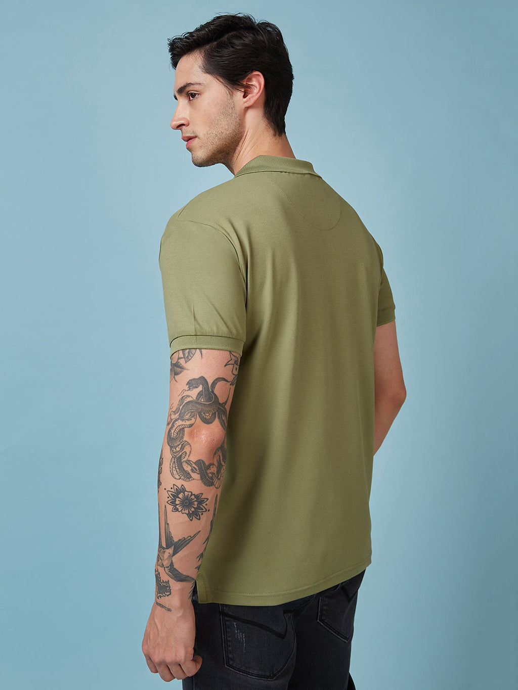 Men's Solid Polo Neck Half Sleeves T-shirts