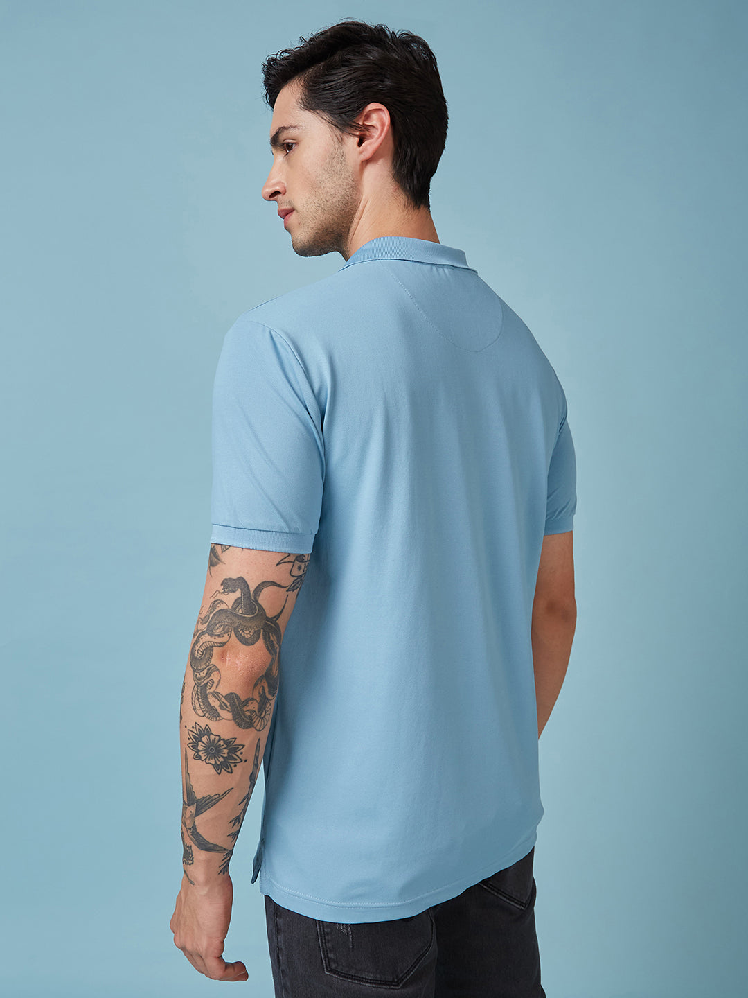Men's Solid Polo Neck Half Sleeves T-shirts